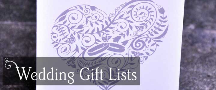 Wedding Gift List