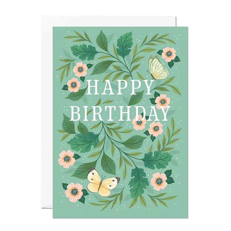 Happy Birthday Butterflies Card