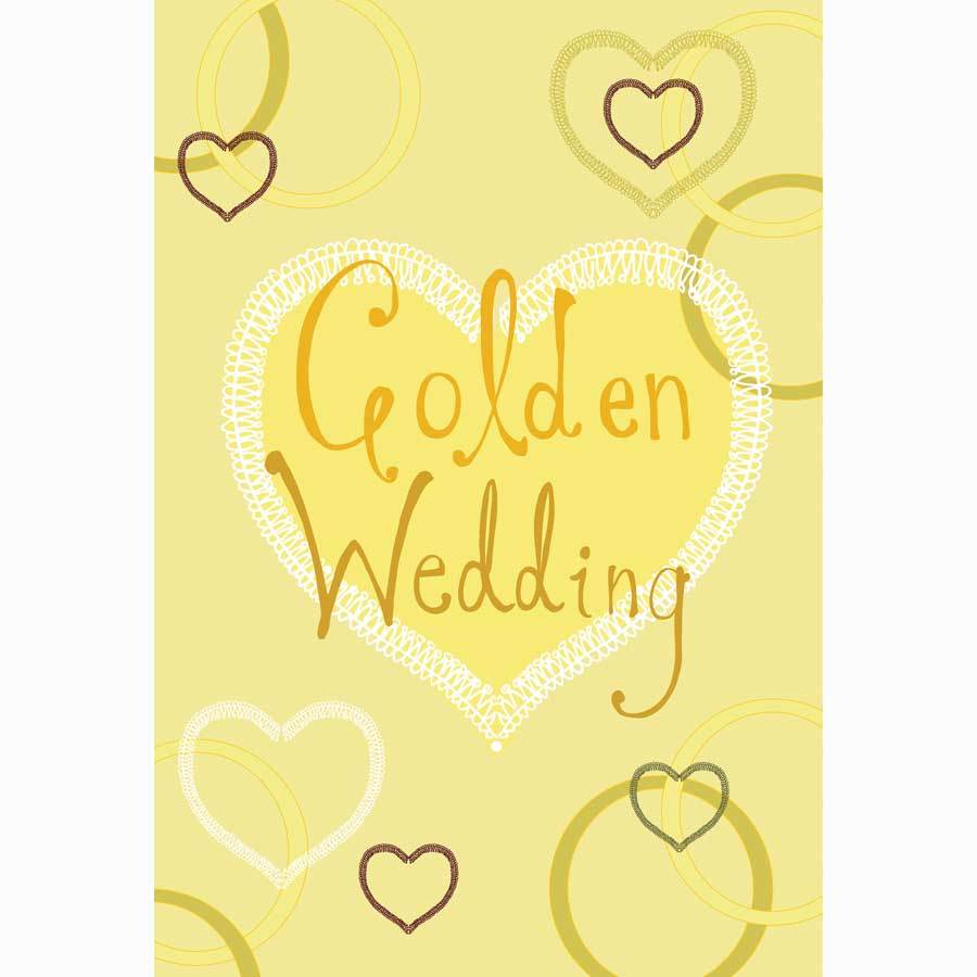 Golden Wedding Anniversary Card - Greeting Card - Tree2mydoor