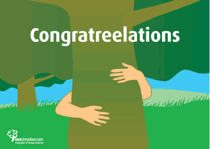 Congratreelations Greetings Card