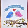 Love birds happy anniversary card