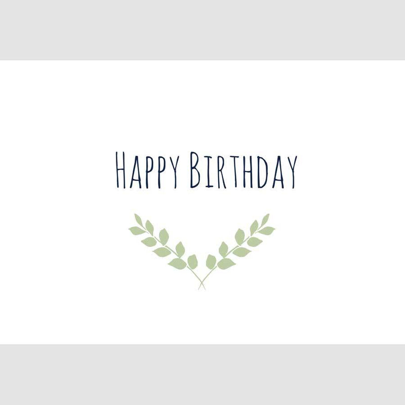 Happy Birthday Greetings Card (leaves)