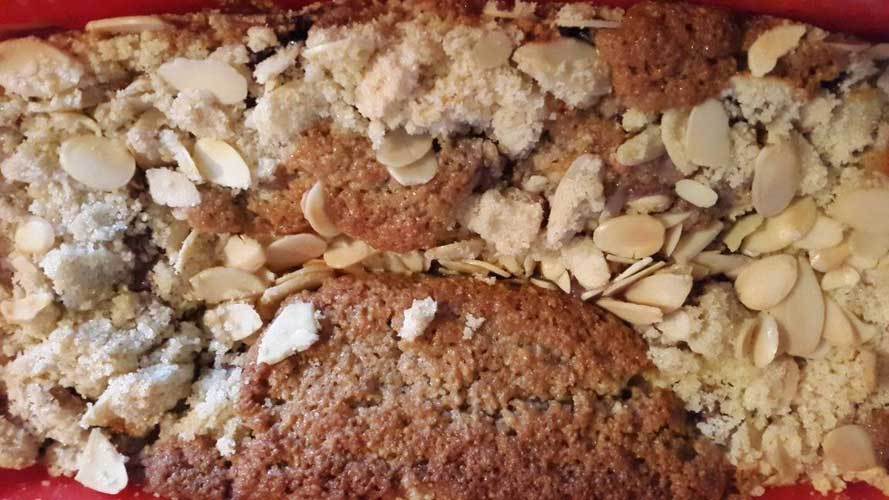 Delightfully Crumbly Fresh Cherry and Almond Cake