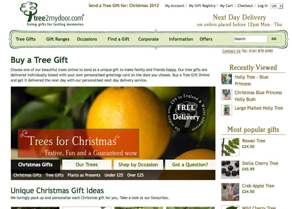 Tree2MyDoor website relaunch - Buy tree gifts on our new website