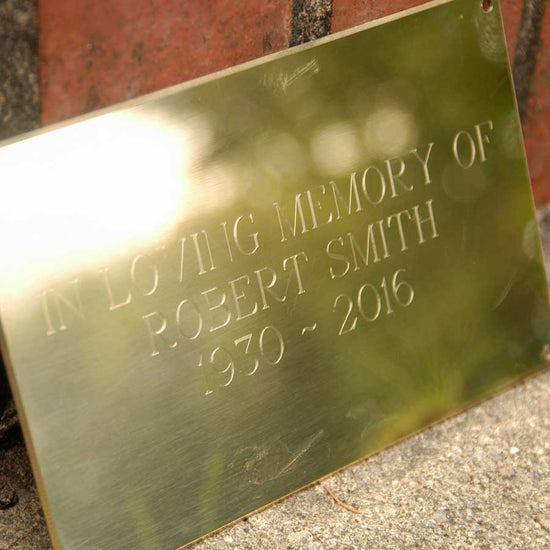 Solid Brass Bench Plaque