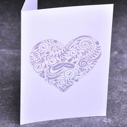 Silver Heart Wedding Card - Greeting Card - Tree2mydoor