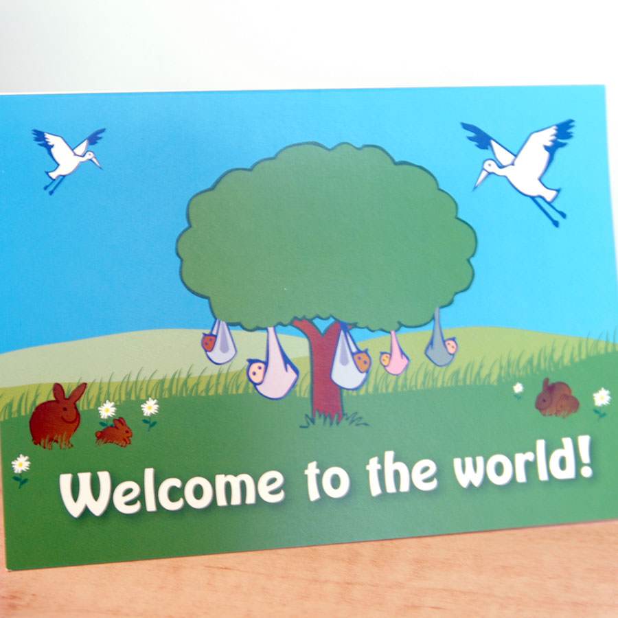 Baby - Welcome to the World Card - Greeting Card - Tree2mydoor