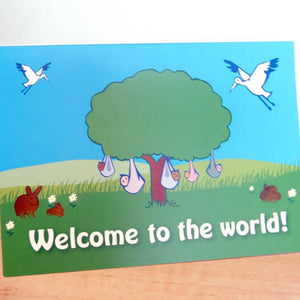 Baby - Welcome to the World Card - Greeting Card - Tree2mydoor