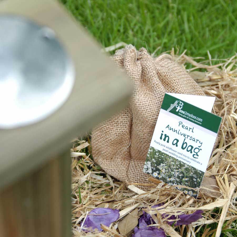 Pearl Wedding Anniversary Tree Gift Pack Plaque - No Engraved Message - Tree Gift Pack - Tree2mydoor