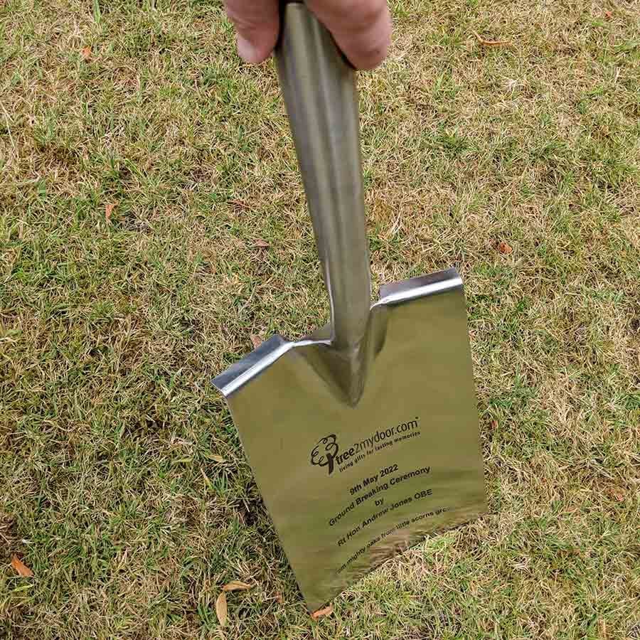 Ceremonial Spade with engraved logo