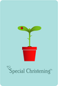 special christening plant card