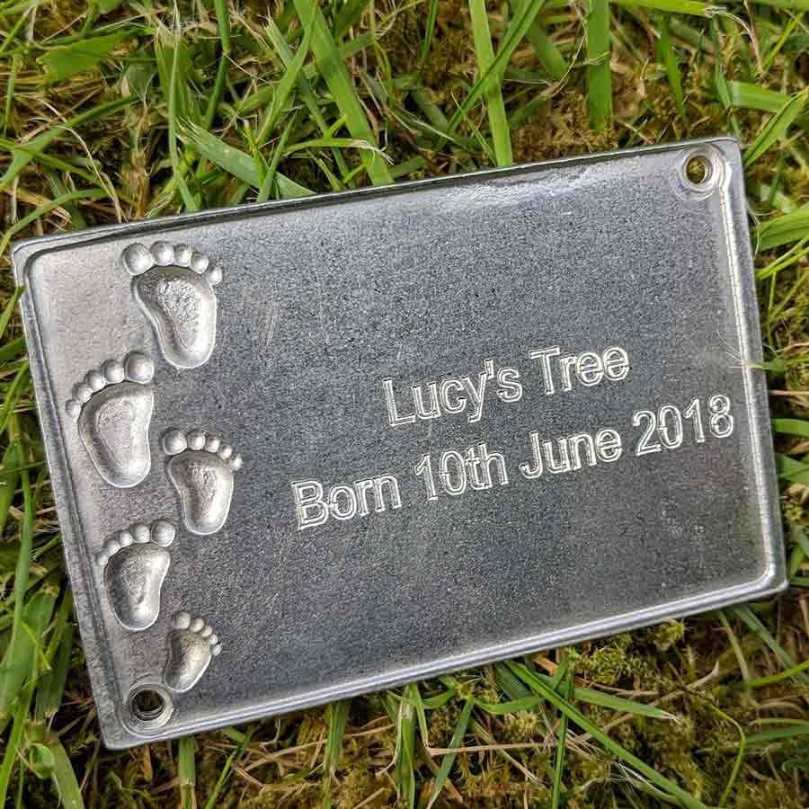 Engraved Baby Plaque and Plinth Plaque - No Engraved Message - Plaque and Plinth - Tree2mydoor