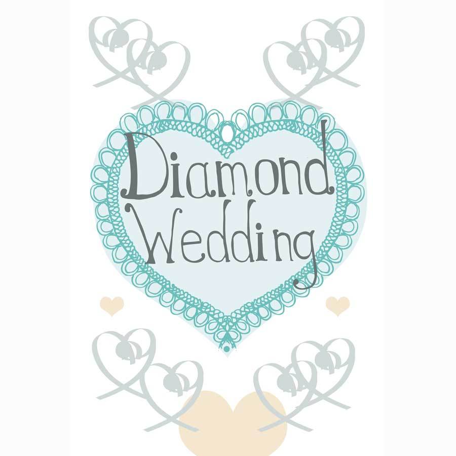 Diamond Wedding Anniversary Card - Greeting Card - Tree2mydoor