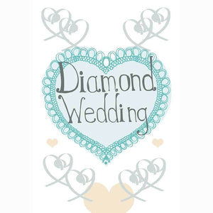 Diamond Wedding Anniversary Card - Greeting Card - Tree2mydoor