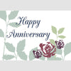 Happy Anniversary Greetings Card (roses generic)
