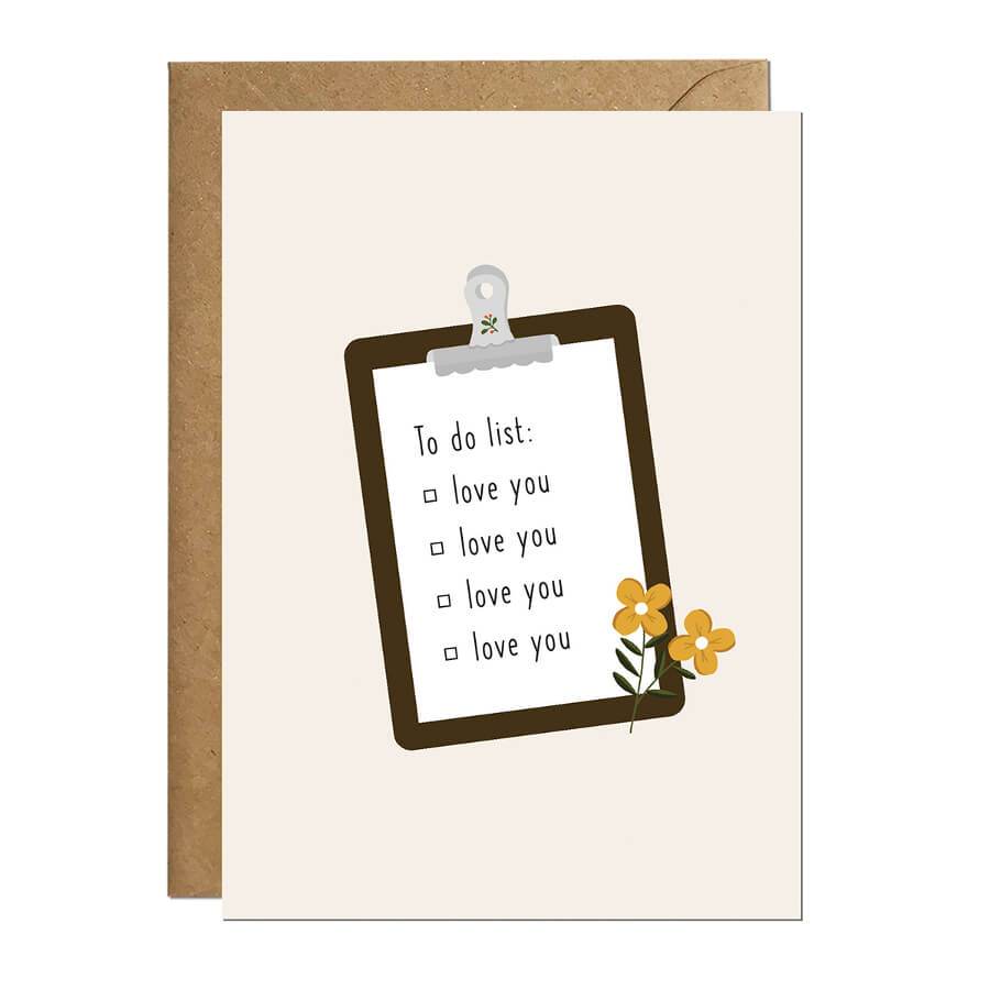 To Do... Love you Card - Greeting Card - Tree2mydoor