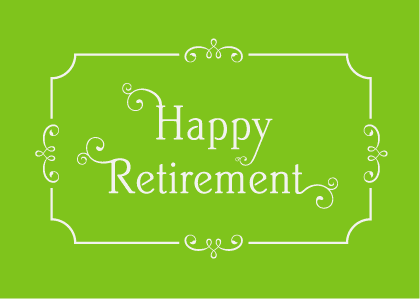 green happy retirement card