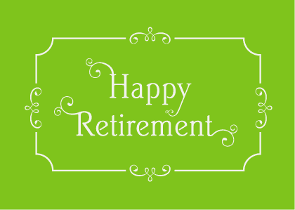 green happy retirement card