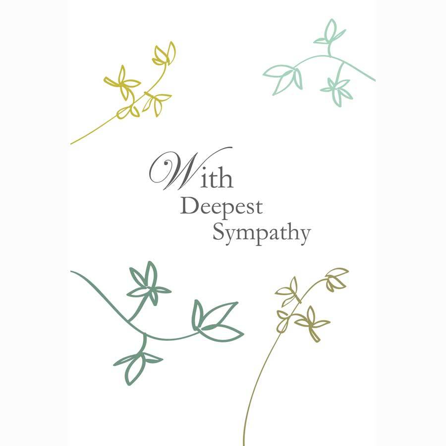 With Deepest Sympathy Card - Greeting Card - Tree2mydoor