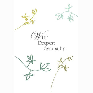 With Deepest Sympathy Card - Greeting Card - Tree2mydoor